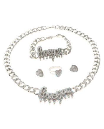 Silver Plated Necklace Set