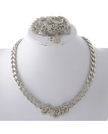 Silver Plated Necklace Set