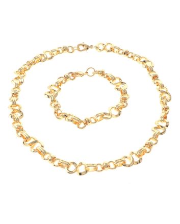 Gold Plated Necklace & Bracelet