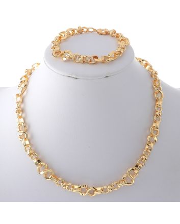 Gold Plated Necklace & Bracelet