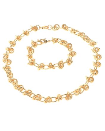 Gold Plated Necklace & Bracelet