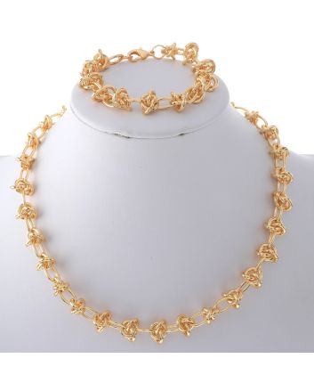 Gold Plated Necklace & Bracelet