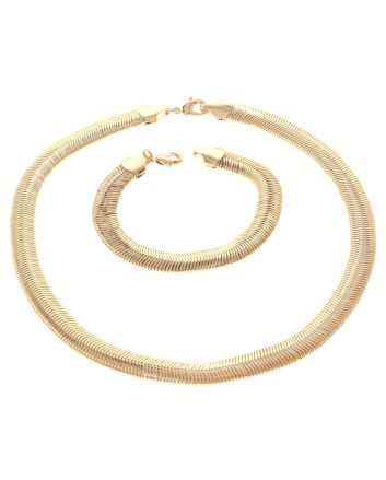 Gold Plated Necklace & Bracelet