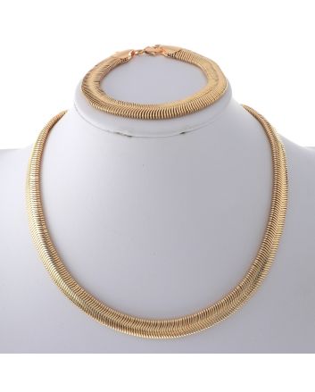 Gold Plated Necklace & Bracelet