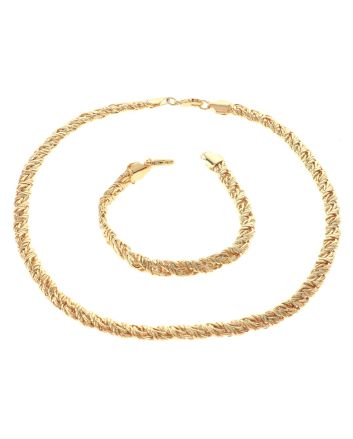 Gold Plated Necklace & Bracelet