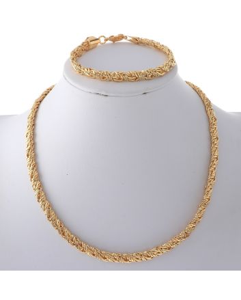 Gold Plated Necklace & Bracelet