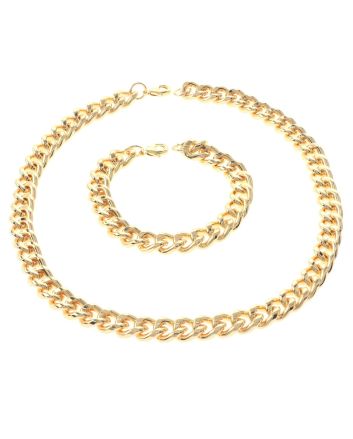 Gold Plated Necklace & Bracelet