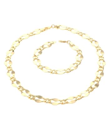 Gold Plated Necklace & Bracelet