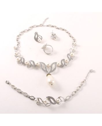 Silver Plated Necklace Set