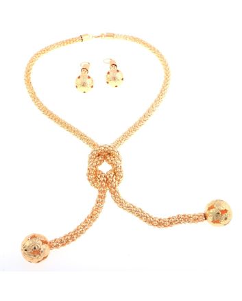Plated Necklace Earring Set