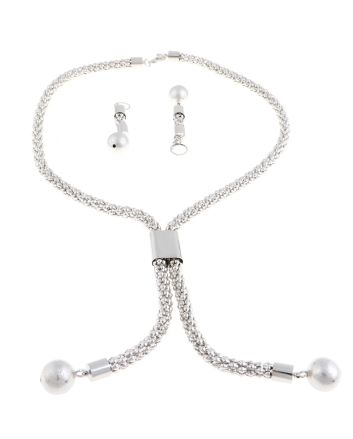 Plated Necklace Earring Set
