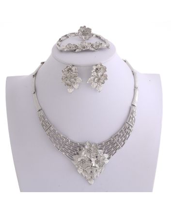 Silver Plated Necklace Set