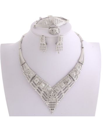 Silver Plated Necklace Set