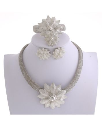 Silver Plated Necklace Set