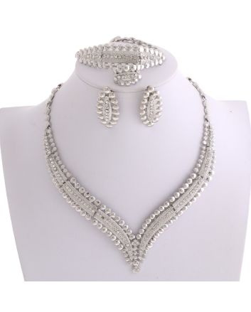 Silver Plated Necklace Set