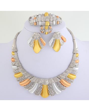 Silver Plated Necklace Set