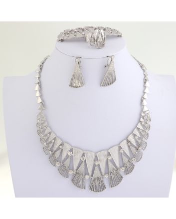 Silver Plated Necklace Set