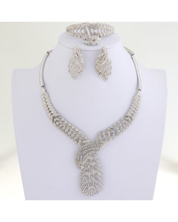 Silver Plated Necklace Set