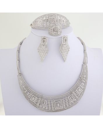Silver Plated Necklace Set