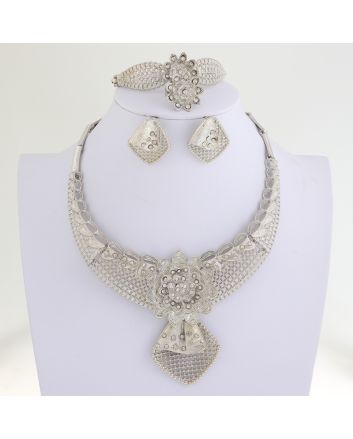 Silver Plated Necklace Set