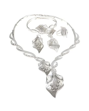 Silver Plated Necklace Set