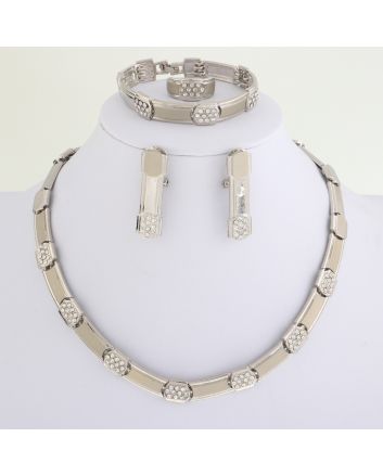 Silver Plated Necklace Set