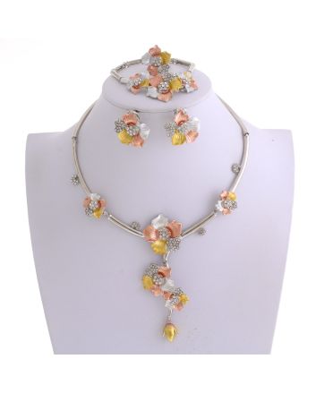 Silver Plated Necklace Set