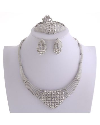 Silver Plated Necklace Set