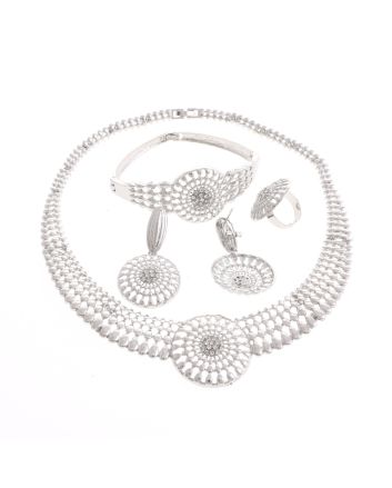 Silver Plated Necklace Set