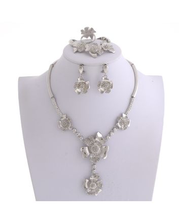 Silver Plated Necklace Set