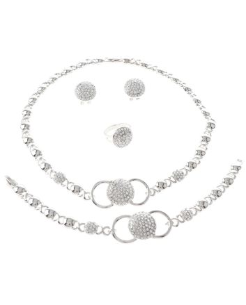 Silver Plated Necklace Set