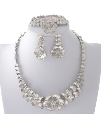 Silver Plated Necklace Set
