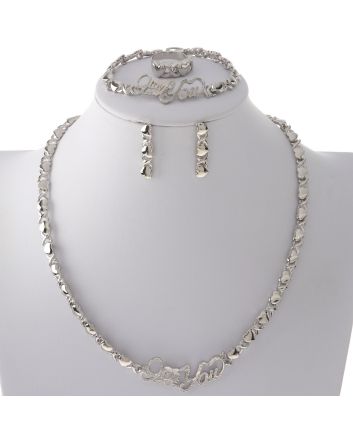 Silver Plated Necklace Set