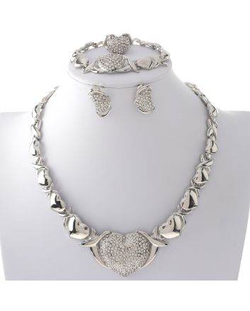 Silver Plated Necklace Set