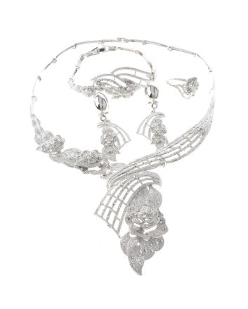 Silver Plated Necklace Set