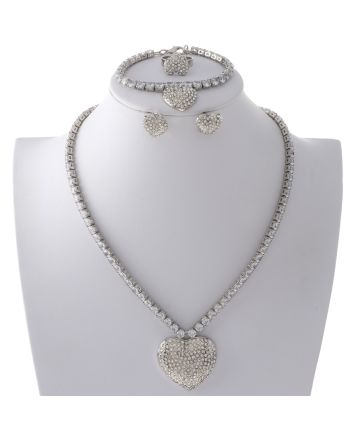 Silver Plated Necklace Set