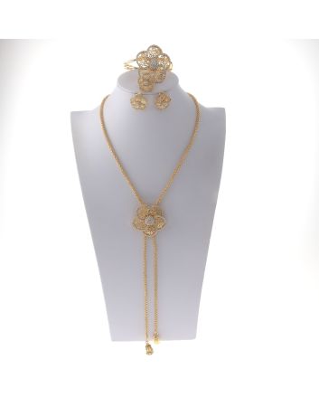 Gold Plated Necklace Earring Set