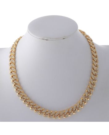 Gold Plated Rhinestone Necklace