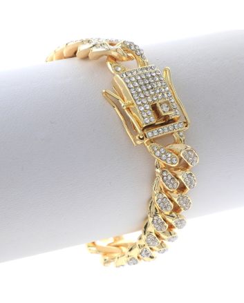 Rhinestone Latch Bracelet 