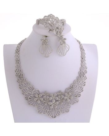 Silver Plated Necklace Set