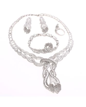 Silver Plated Necklace Set