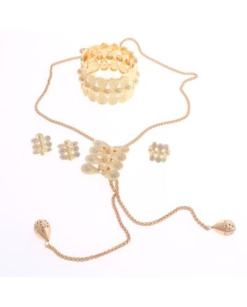 Fashion Plated Necklace Earring Set
