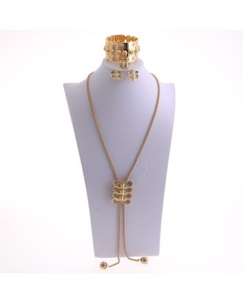 Fashion Plated Necklace Earring Set