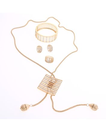 Fashion Plated Necklace Earring Set