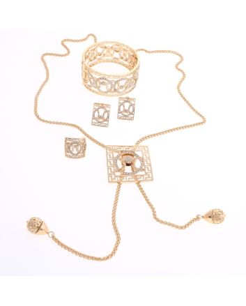 Fashion Plated Necklace Earring Set