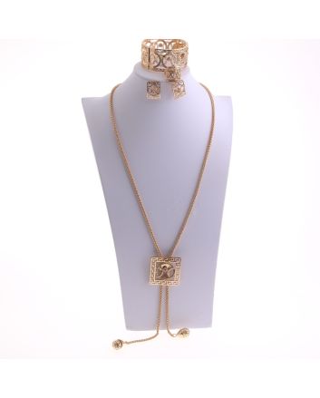 Fashion Plated Necklace Earring Set