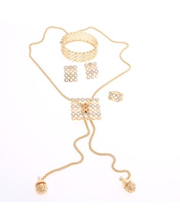 Fashion Plated Necklace Earring Set