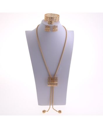 Fashion Plated Necklace Earring Set