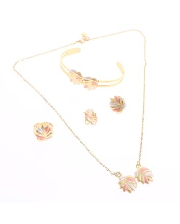 Kids Fashion Plated Necklace Earring Set 