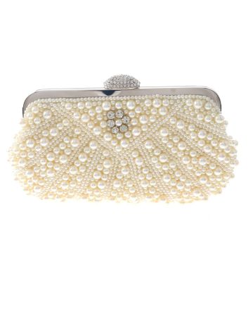 Fashion Pearl Accented Evening Bag